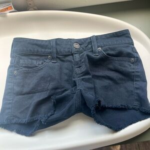 Women's Frayed Hem Denim Shorts-GUESS